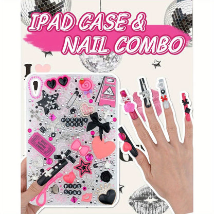 1050pcs Junk Case Charms Kit Kawaii DIY Phone Case Decoration for Home and Salon Manicures
