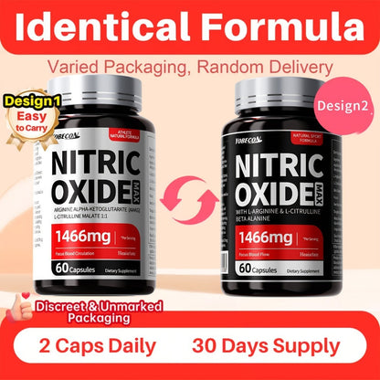 Nitric Oxide Supplement for Men, 800mg AAKG L-Arginine L-Citrulline Beetroot Capsules, Natural Energy & Focus Formula
