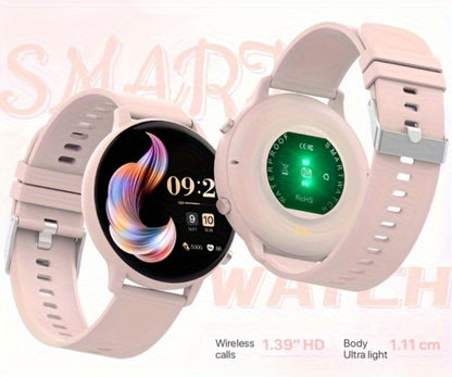 Smartwatch Voice Assistant for Women 1.39" Full Touch – Siri & Google, Wireless Calling, 100+ Sport Modes, Fitness Tracker, Weather