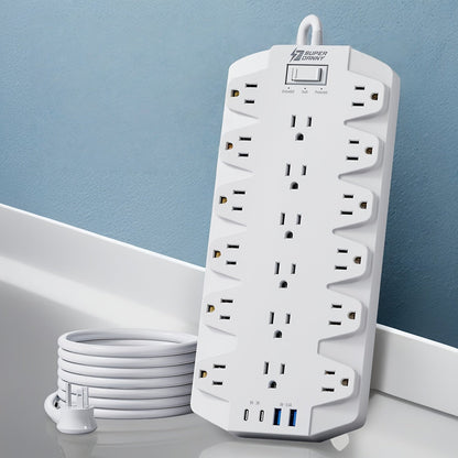 45W USB-C PD Power Strip Surge Protector 26-in-1, 22 AC Outlets & 4 USB Ports (2 USB-C 45W + 2 USB-A)
