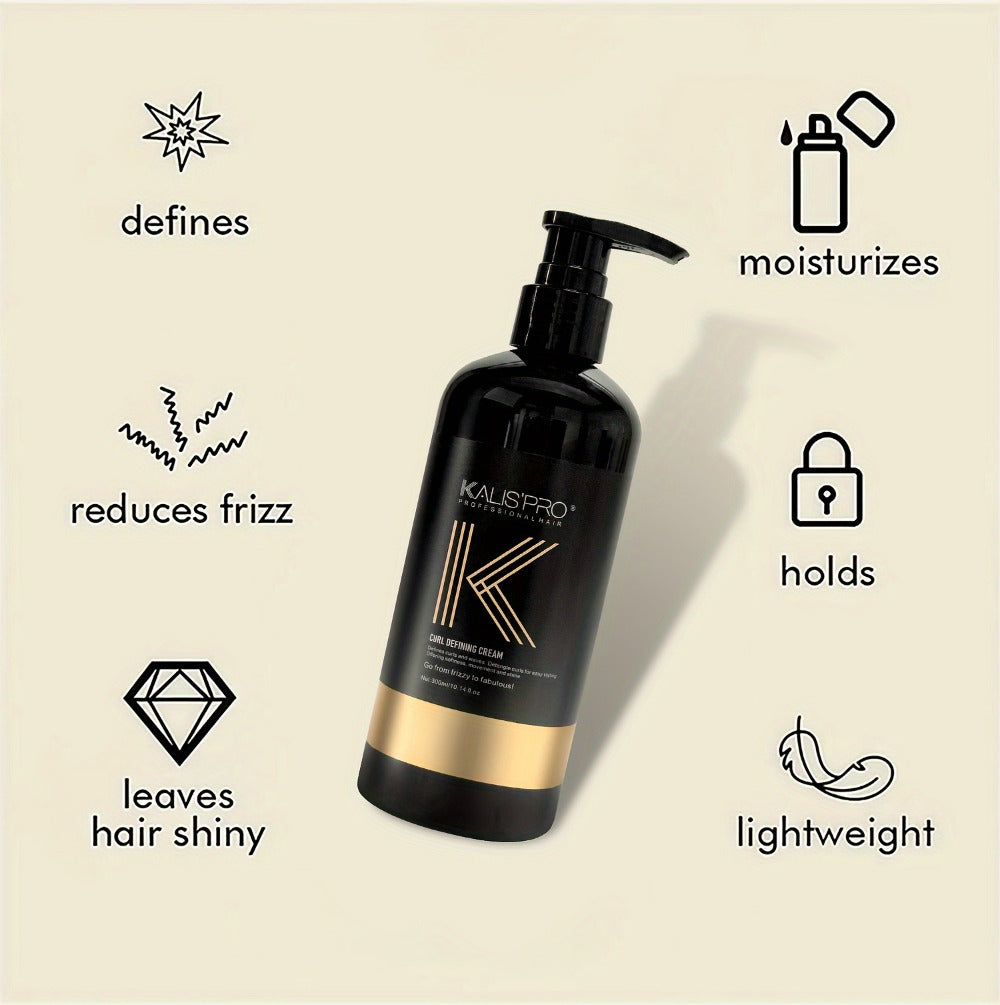 Men's Curl Cream Sulfate-Free 10.14oz – Frizz Control Styling Cream for Wavy & Curly Hair | Controlled Hold