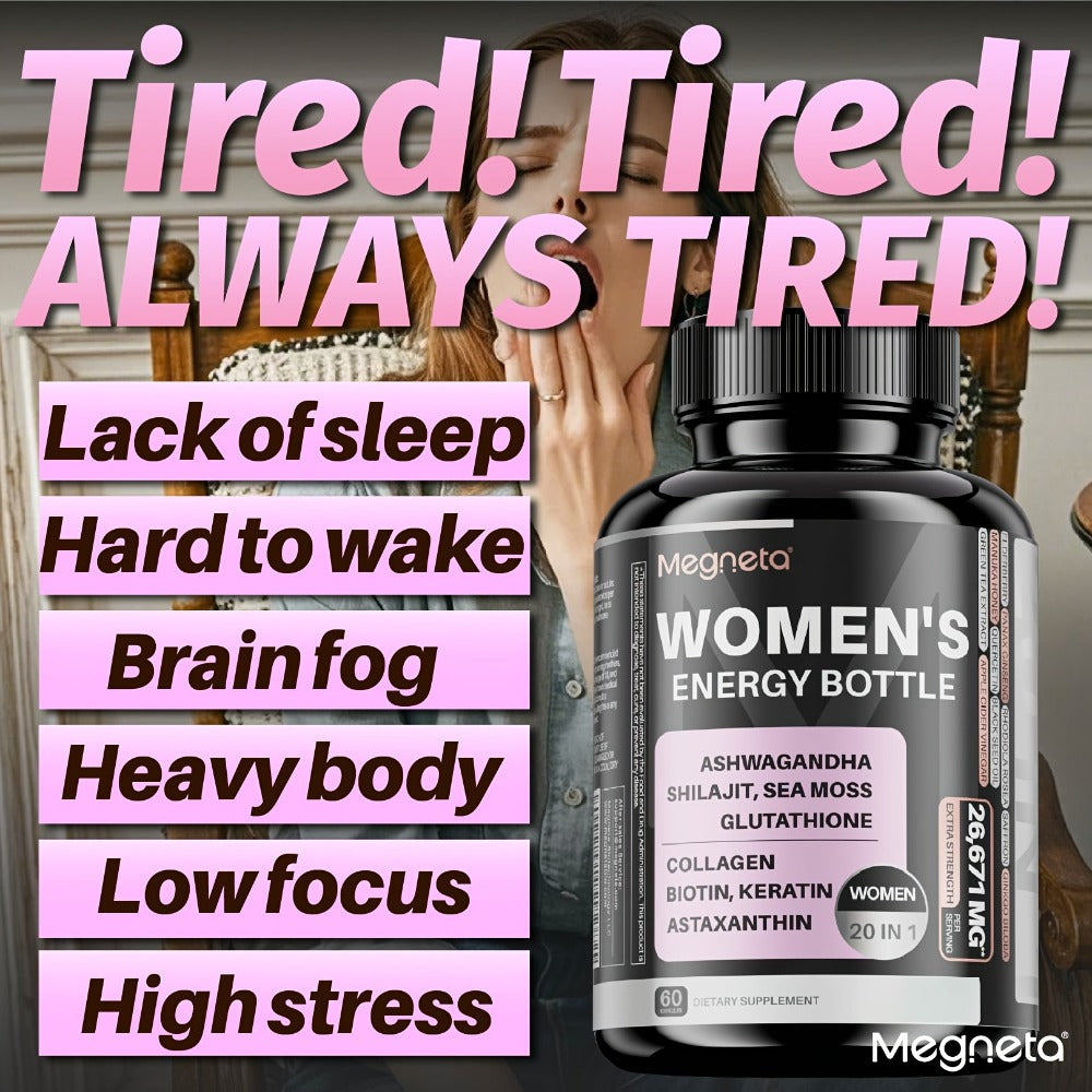 Sea Moss & Ashwagandha Women's Energy Supplement 20-in-1 with Shilajit - Hormonal Balance, Focus