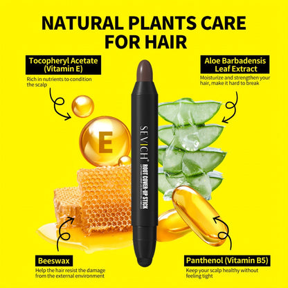 Gray Hair Root Touch Up Pen for Men, Instant Coverage Beard & Hairline Dye Stick, No-Mix Precision Applicator