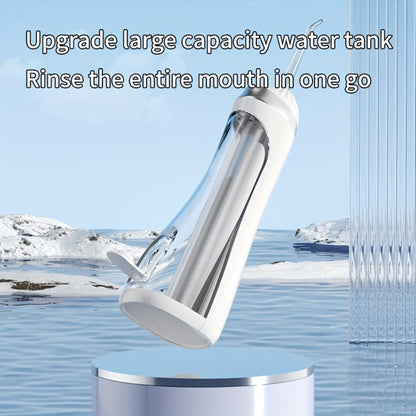 Water Flosser Portable Three-Mode Oral Irrigator with Brush Head Attachment, USB Charging and White, Black or Pink Options