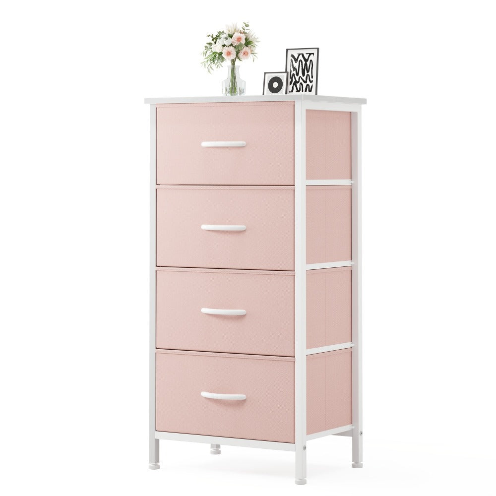 4-Drawer Metal Dresser, Bedroom Drawer Chest for Organized Everyday Storage detail image - detail view 3