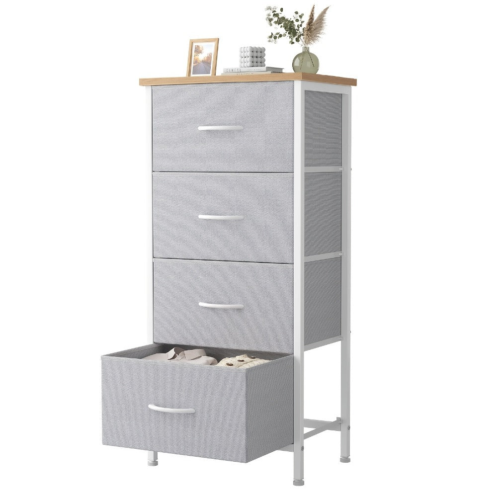 4-Drawer Metal Dresser, Bedroom Drawer Chest for Organized Everyday Storage detail image - detail view 5