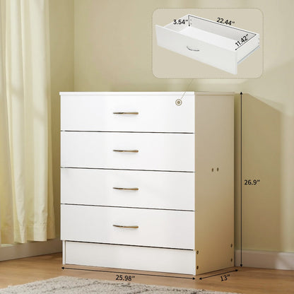 4-Drawer Wood Dresser, Bedroom Drawer Chest for Organized Everyday Storage detail image - detail view 19