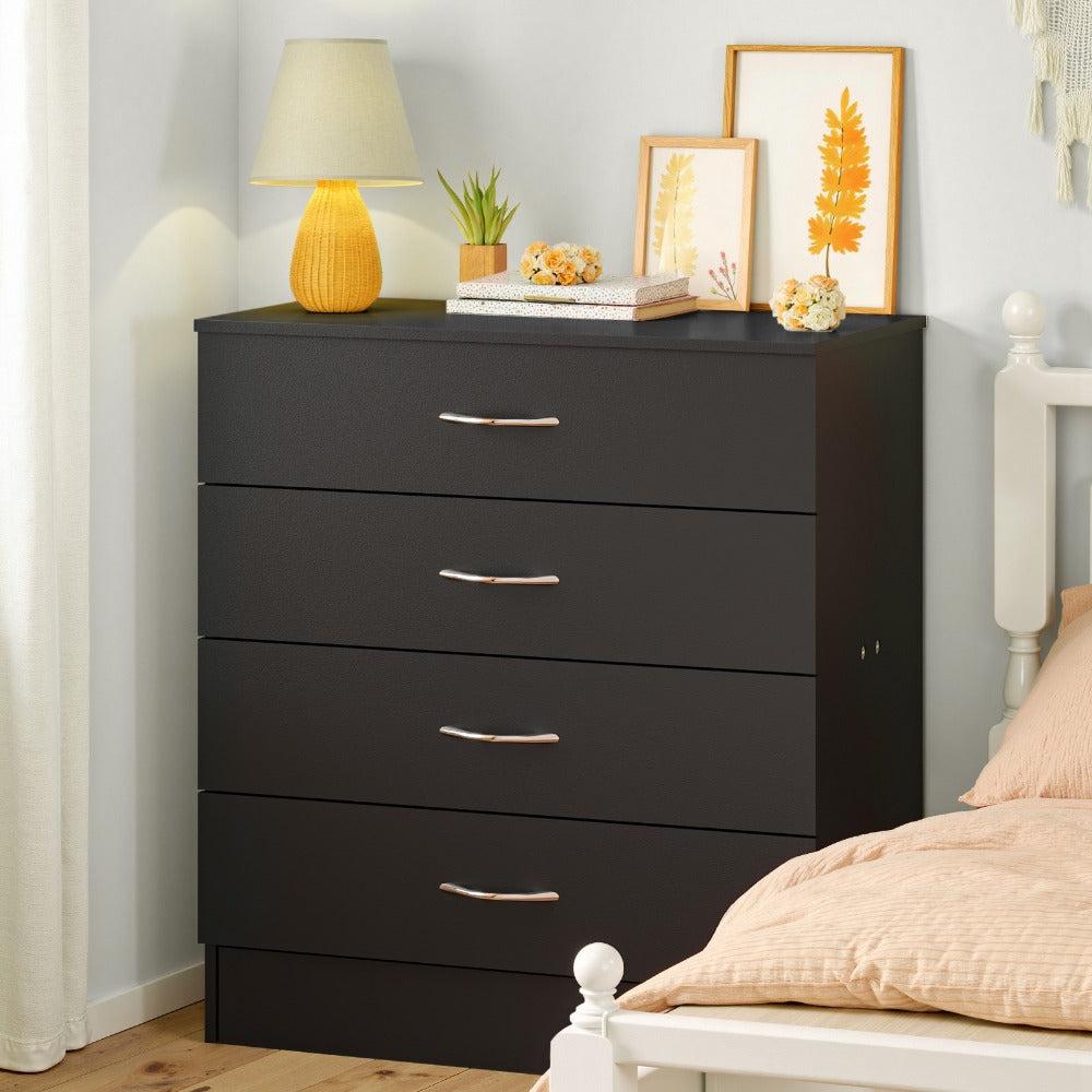 4-Drawer Wood Dresser, Bedroom Drawer Chest for Organized Everyday Storage detail image - detail view 3