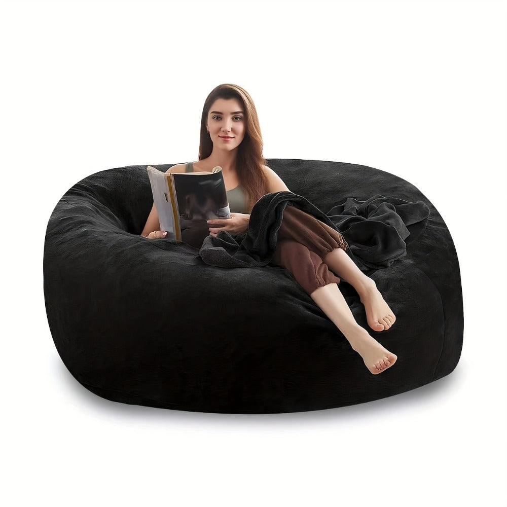 4-Foot Oversized Bean Bag Chair, Floor Lounge Chair for Living Room detail image - detail view 11