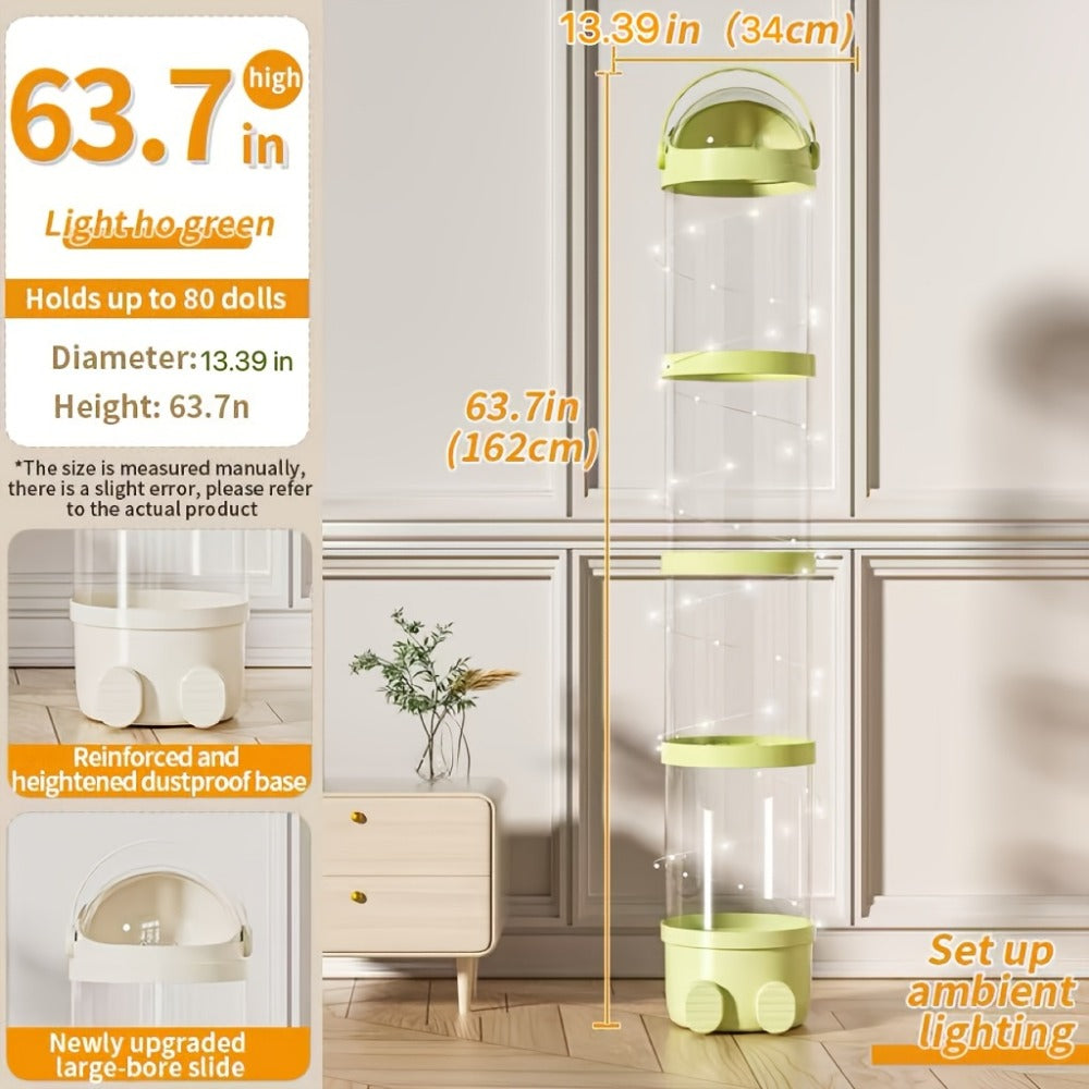 4-Layer Clear Kids Storage Organizer with Waterproof Protection for Kids' Room detail image - detail view 3