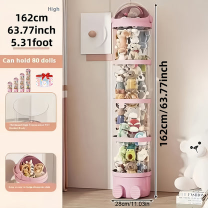 Toy Storage Organizer shown in the pink, 63.8inch option