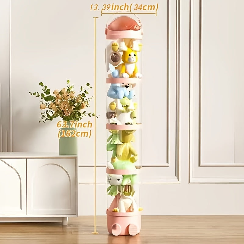 Toy Storage Organizer shown in the Pink option