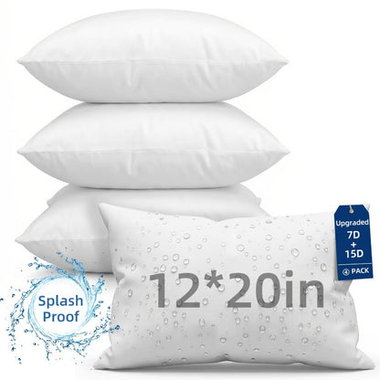4-Pack Throw Pillows with Waterproof Protection for Living Room detail image - detail view 5