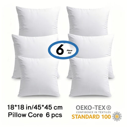 4-Piece Set Outdoor Pillow Inserts with Weather-Resistant Finish for Patio detail image - detail view 6