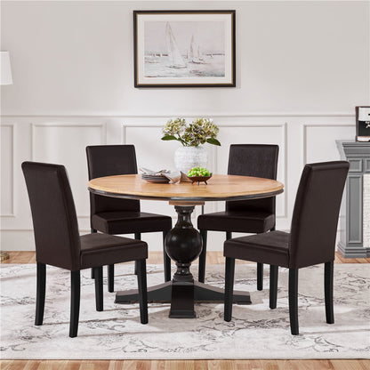 Dining Chairs shown in the Dark Brown, 4pcs option