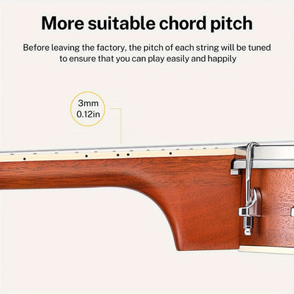 4-String Banjo Ukulele, 23-Inch Beginner Kit with Gig Bag and Picks detail image - detail view 6