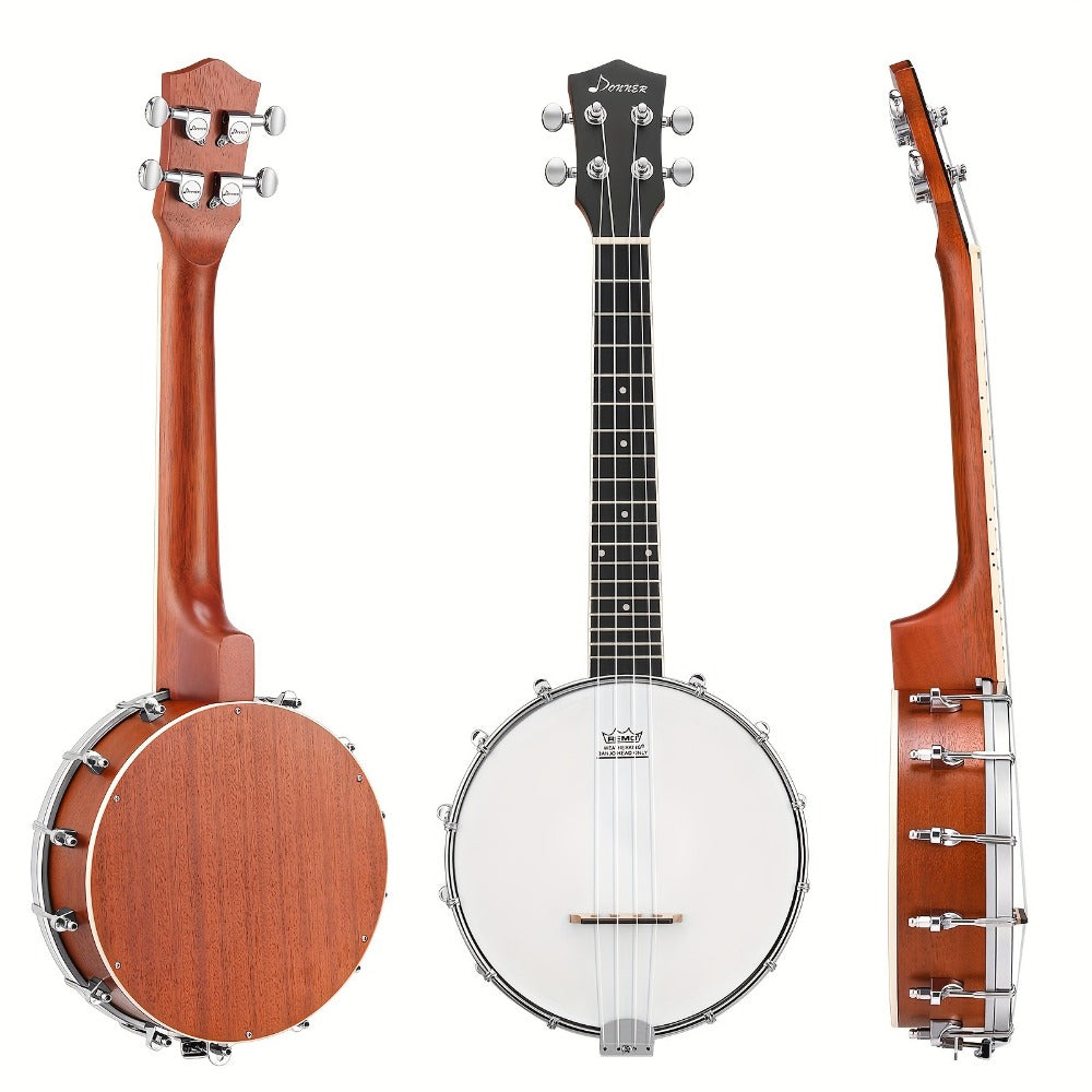 4-String Banjo Ukulele, 23-Inch Beginner Kit with Gig Bag and Picks detail image - detail view 8
