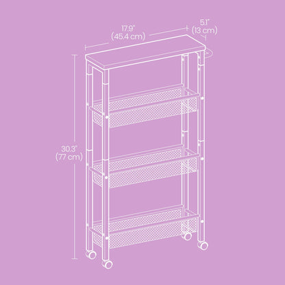4-Tier 360° Rotating Kitchen Shelf with 360° Swivel for Organized Everyday Storage detail image - detail view 3