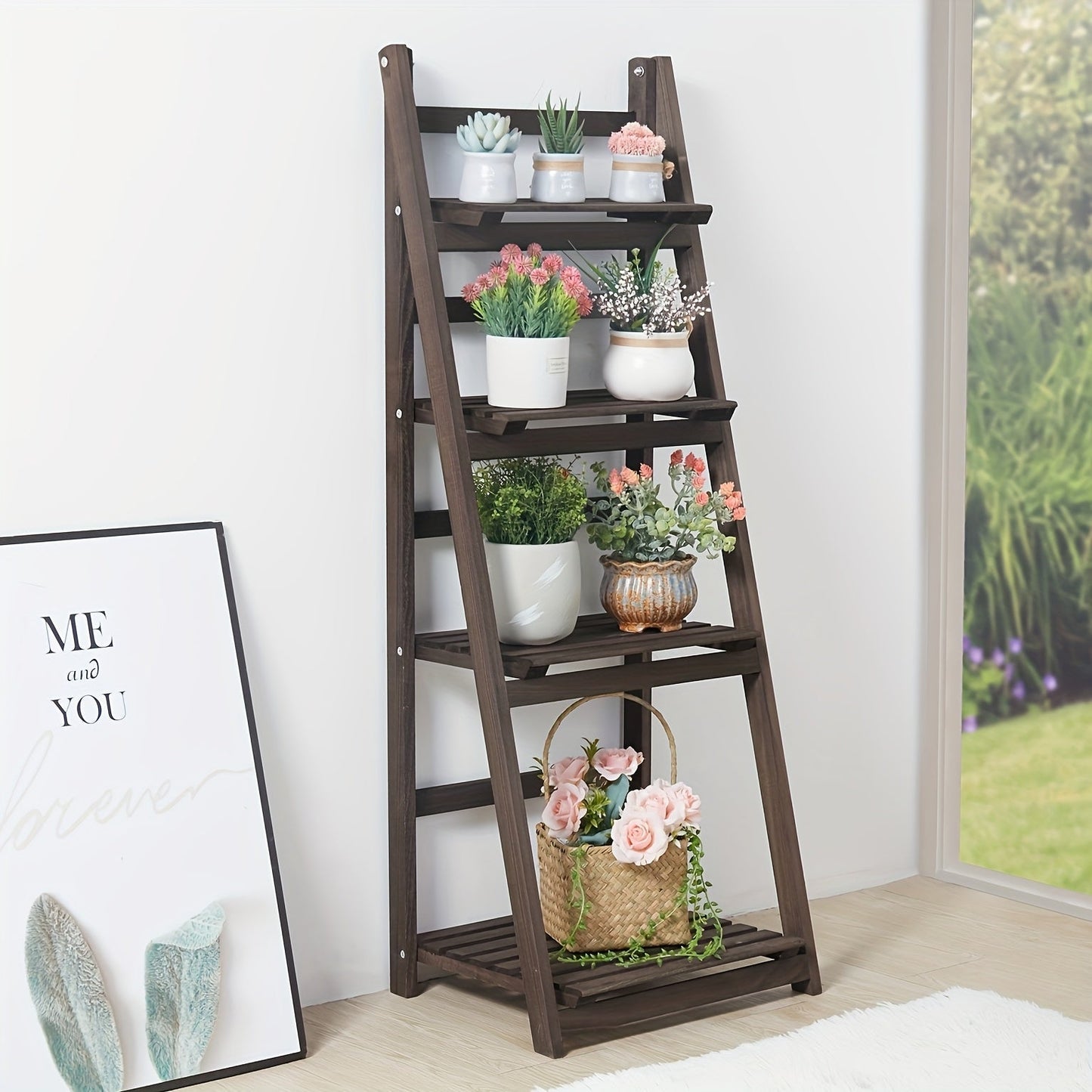 Plant Stand shown in the DARK BROWN option
