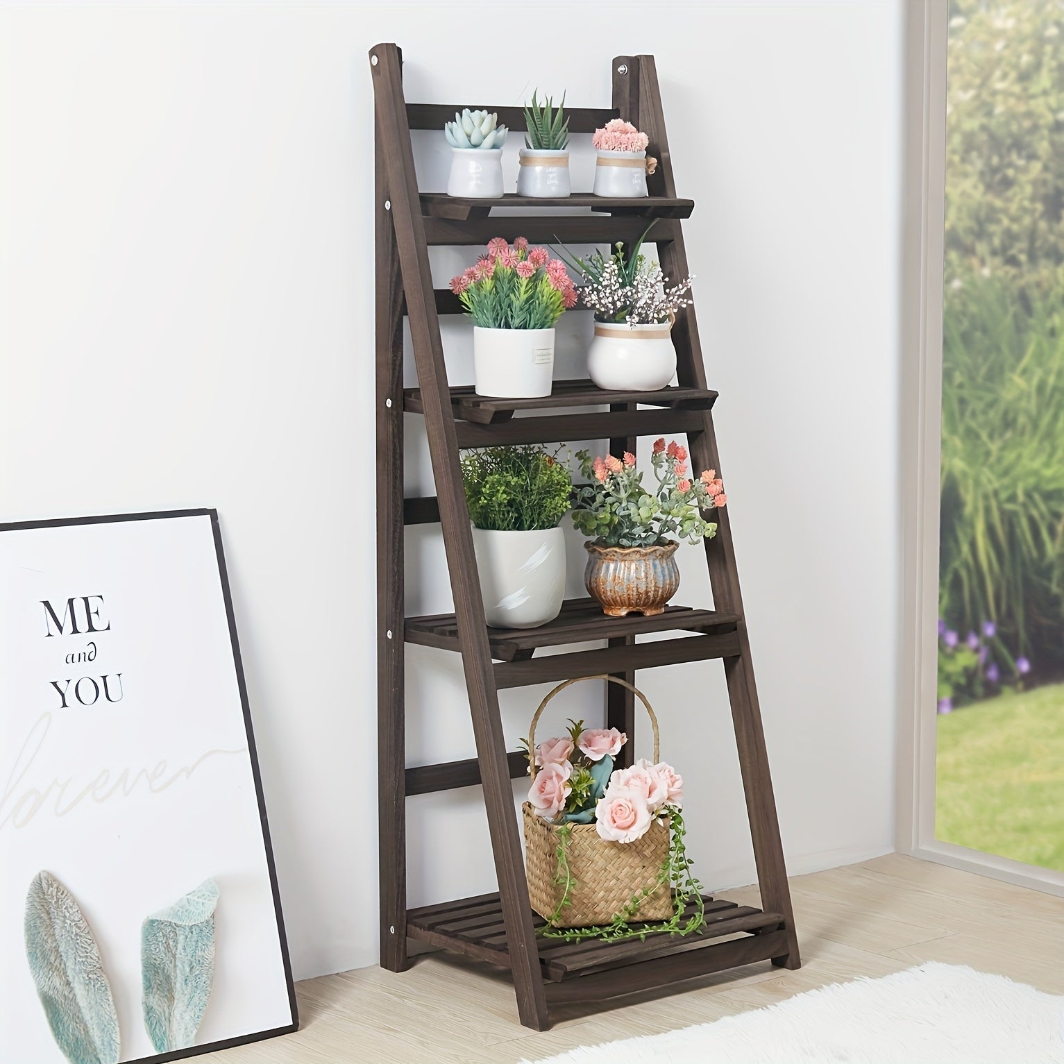 Plant Stand shown in the DARK BROWN option