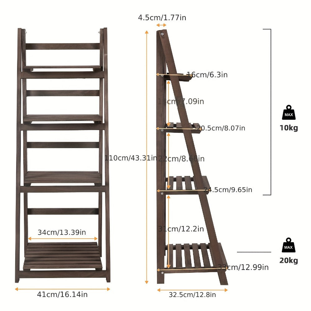 4-Tier Foldable Plant Stand for Practical Everyday Home Use in Living Room detail image - detail view 3