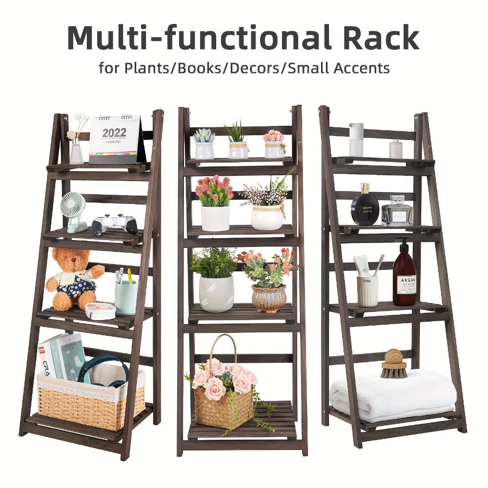 4-Tier Foldable Plant Stand for Practical Everyday Home Use in Living Room detail image - detail view 4