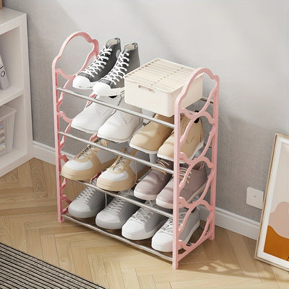 4-Tier Freestanding Shoe Cabinet with Stackable Design and Tool-Free Assembly for Entryway detail image - detail view 5