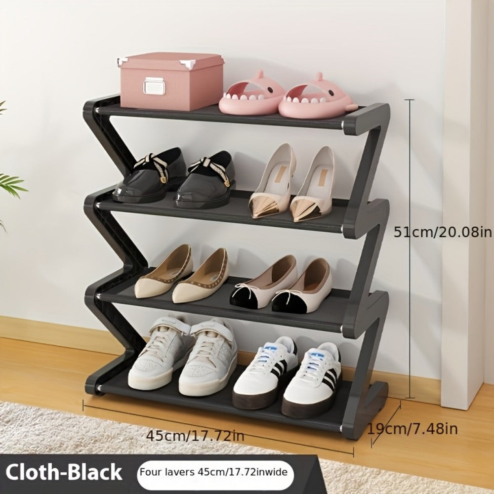 4-Tier Freestanding Shoe Rack with Stackable Design for Entryway detail image - detail view 4