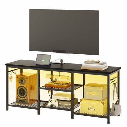 TV Stand shown in the 1pc-Black option
