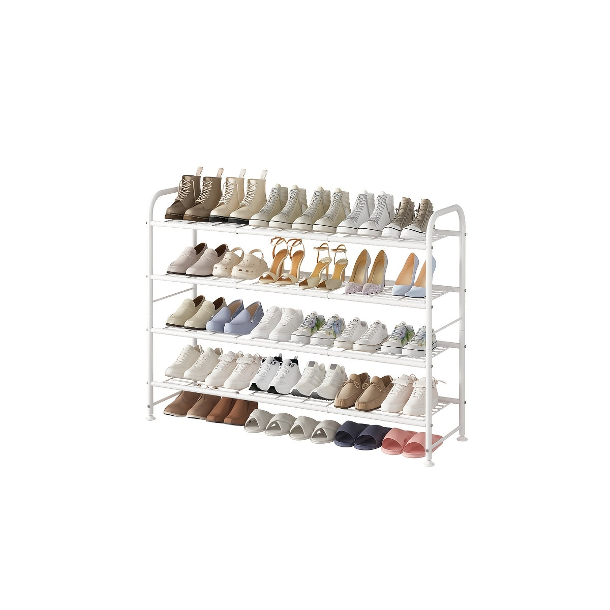 Shoe Rack shown in the 【white】, 4 Tier option