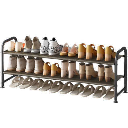 Shoe Rack shown in the 2 Tier Brown option