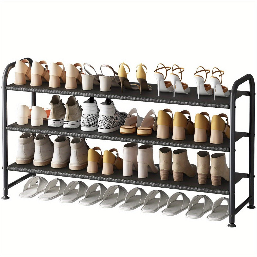4-Tier Wide Shoe Rack with Stackable Design and Large-Capacity Storage for Entryway detail image - detail view 3