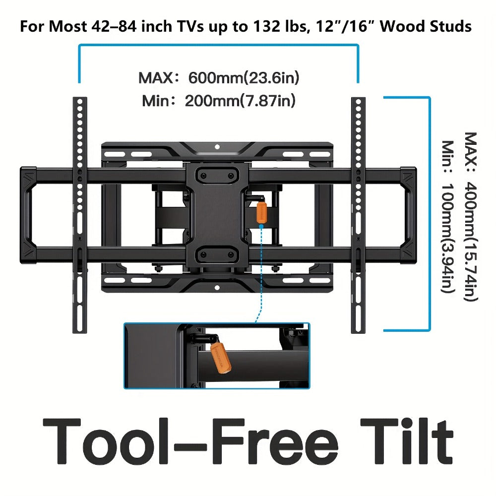 40-86 Inch TV Wall Mount with Full-Motion Adjustment and Tilt and Swivel detail image - detail view 7
