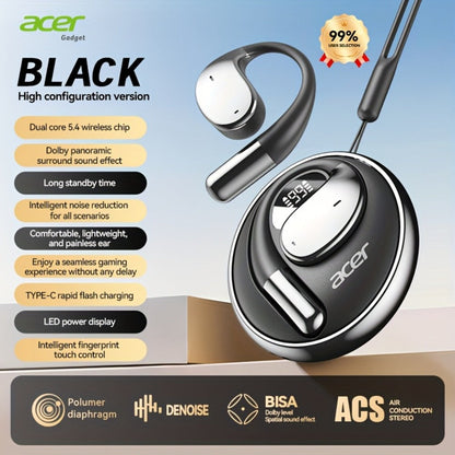 Acer TWS In-Ear Earbuds Noise Canceling Touch Control Sports Wireless Headphones Long for Bedside Audio, Alarms and Room Entertainment