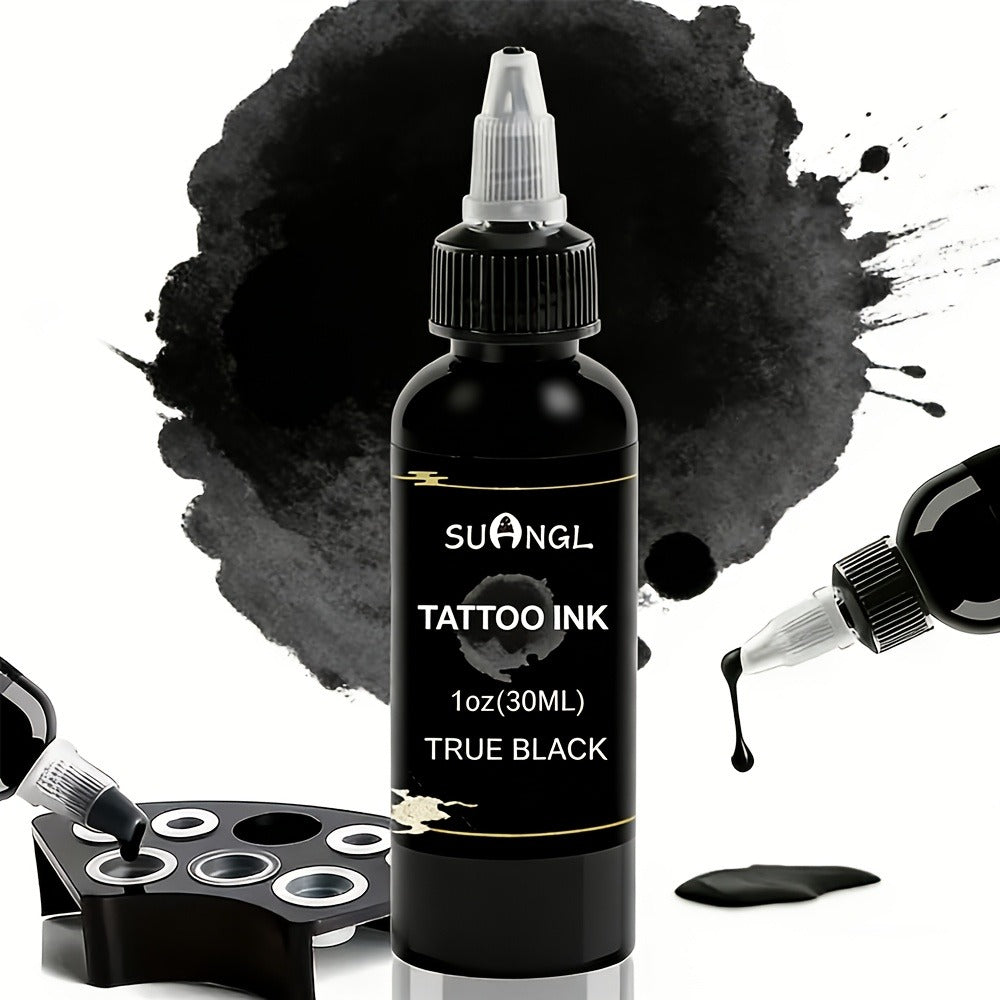 Tattoo Ink Black and White 1.01oz Bottle Options with Single, Two-Bottle and Mixed Color Sets