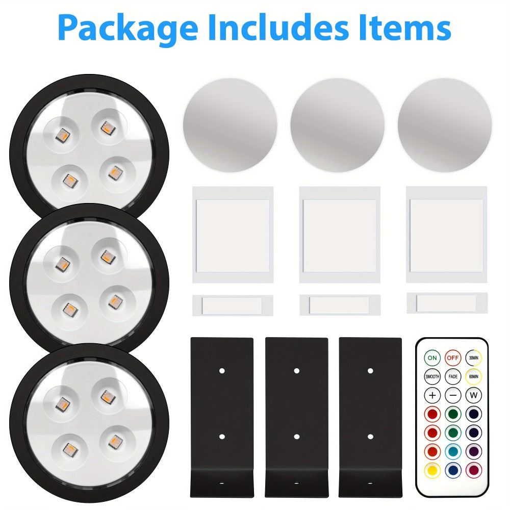 Picture Lights for Wall 13 RGB Color LED Art Light, Wireless Battery Operated Magnetic Painting Light with Remote