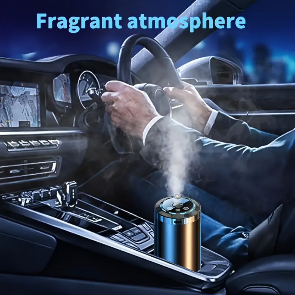 Car Aroma Diffuser – Smart In-Car Essential Oil Diffuser with Ambient RGB Light & Starlight Projection, Auto On/Off