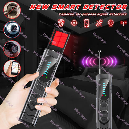 Hidden Camera Detector Anti-Spy RF Signal Scanner, GPS Tracker Finder, Wireless Bug Detector, Portable Protection for Hotels