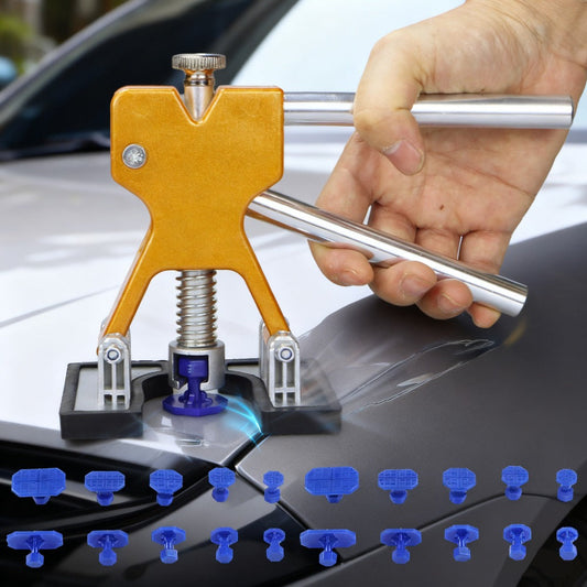 PDR Paintless Dent Repair Kit 21pcs – Car Dent Puller with Hot Glue Gun, Bridge Puller & Suction Tabs, DIY Auto Body Dent Removal Tool Set