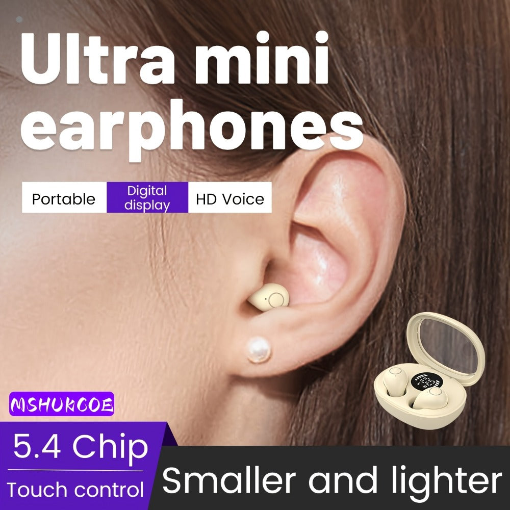 Invisible Sleep Earbuds Bluetooth 5.4 Mini Ultra Compact True Wireless for an Everyday Personal Care Routine
