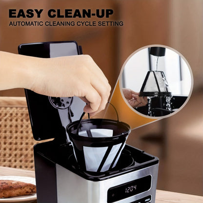 12-Cup Programmable Drip Coffee Maker, Regular & Strong Brew, Iced Coffee Setting, 1-4 Cup Mode, 24H Timer