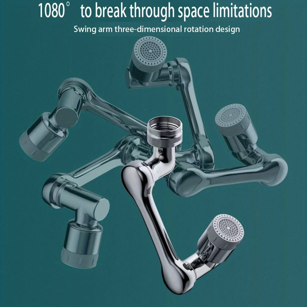 1440° Rotating Faucet Extender Brass Multifunctional 1080° 360° Swivel Robotic Arm Sink for Home Plumbing Maintenance and Repair