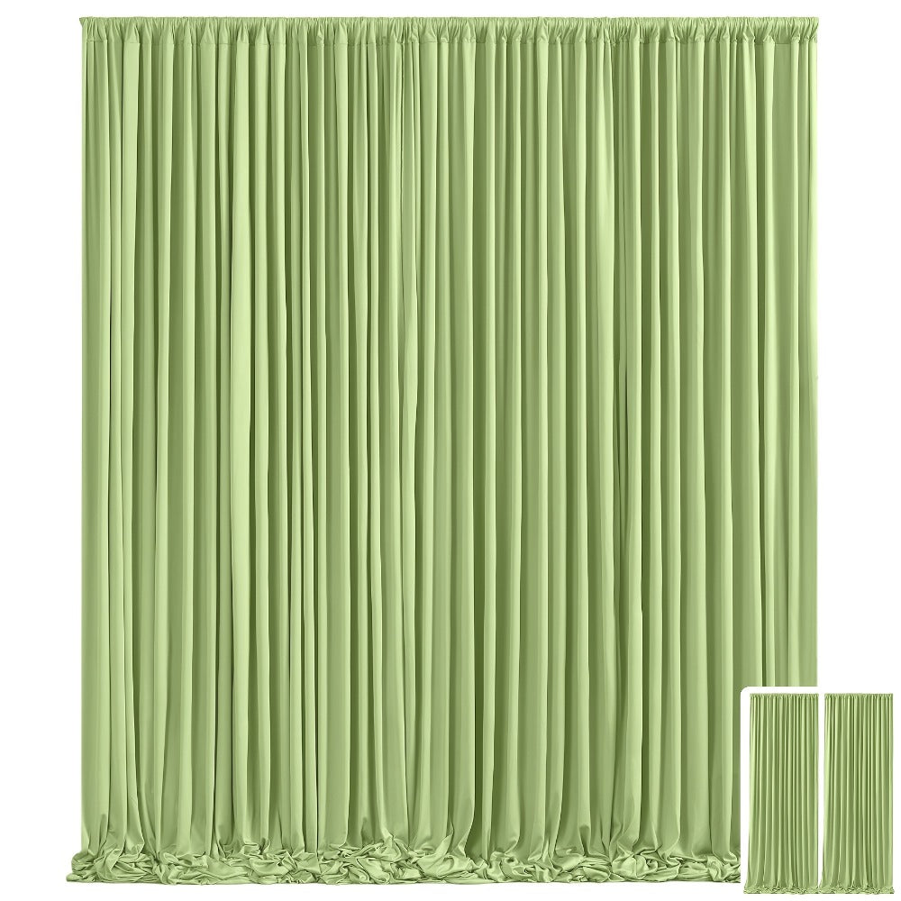 Two-Panel Photography Backdrop Curtain Set in 16 Colors with 59 x 85-Inch Panels and Pole Pockets