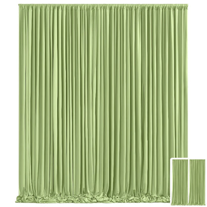 Two-Panel Photography Backdrop Curtain Set in 16 Colors with 59 x 85-Inch Panels and Pole Pockets