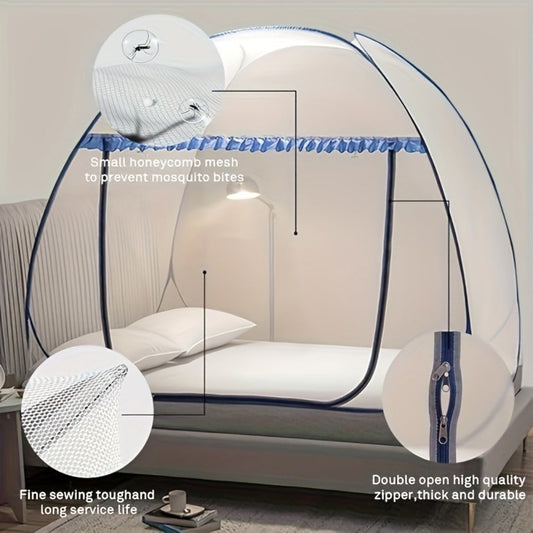 Mosquito Net for Bed Pop Up Bed Canopy 360° Protection Portable Foldable Yurt Mosquito Net for Garden, Yard and Pest Management