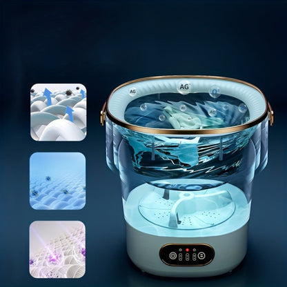 Portable Washing Machine Foldable Mini Washer Large for Underwear Socks Baby Clothes Apartment Dorm Travel Camping