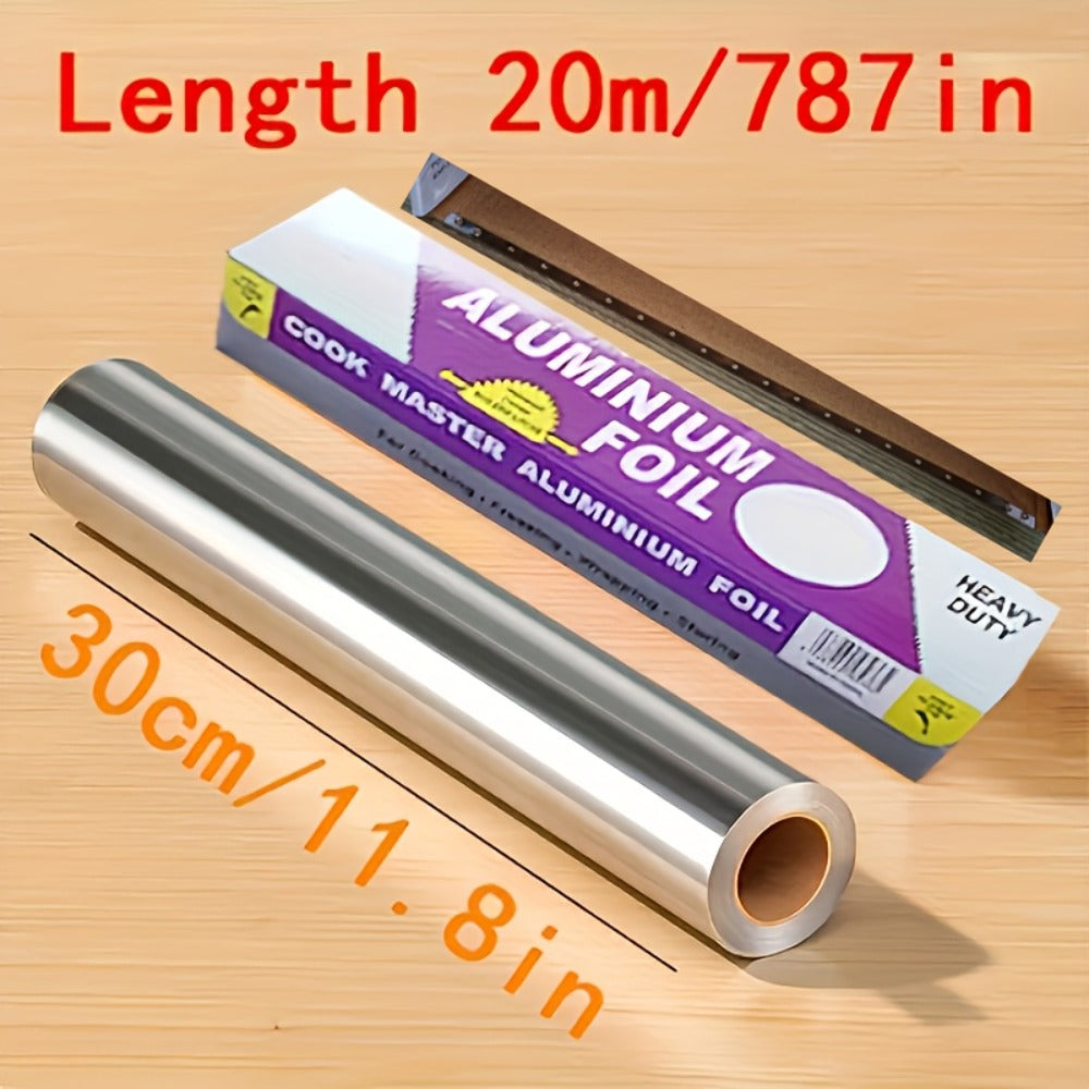 Aluminum Foil Roll Extra Long 787.4 Inch, Heat Resistant Oilproof Tin Foil for Cooking Baking Grilling BBQ