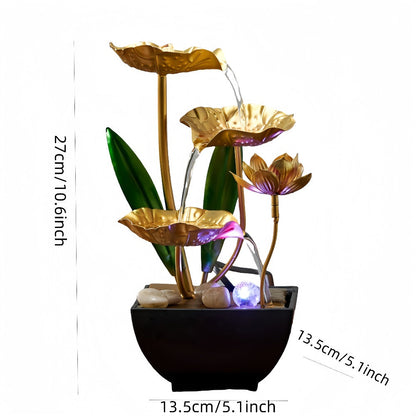 Indoor Tabletop Fountain Desktop Water Feature, Small Relaxing Flowing Water Fountain for Living Room