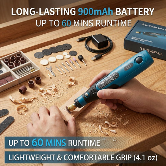 Power Tools 3.7V Mini Cordless Polisher and Sander with USB-C Charging and Blue Handheld Detail Tool