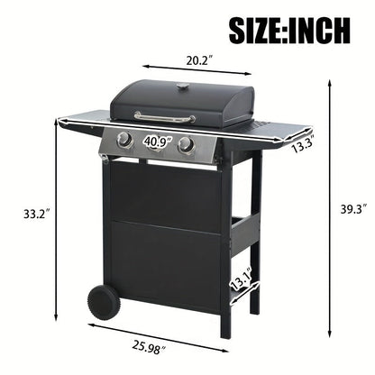 Propane Gas Grill Stainless Steel 3 & 4 Burner Outdoor BBQ Grill with Side Burner, Grill Cover & 344 Sq In Cooking Surface